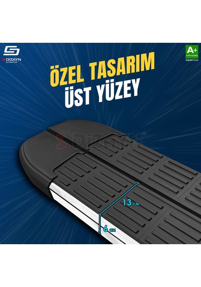 S-dizayn Fiat Doblo 3 Uzun Şase S-line Krom Yan Basamak 213 Cm 2023 Üzeri