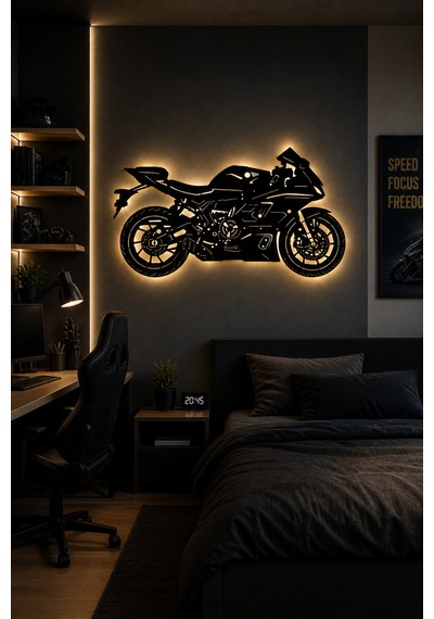 Lucenda Led Işıklı Motor Dekoratif Tablo Modern Spor Motosiklet Duvar Dekoru Gece Lambası Sarı - 874478148 Sarı Lucenda Led Işıklı Motor Dekoratif Tablo Modern Spor Motosiklet Duvar Dekoru Gece Lambası Sarı - 874478148 Sarı