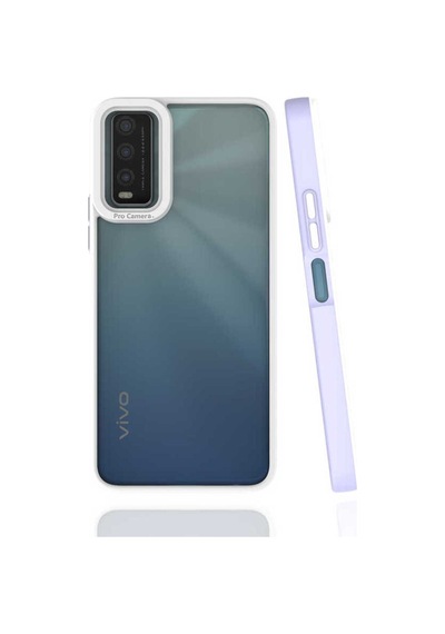 Vivo Y20s Kılıf Zore Mima Kapak Lila