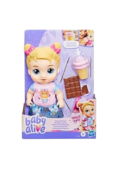 Baby Alive Tatlı Atıştırmalıklar Harper Hugs Oyuncak Bebek 6998