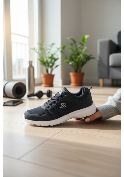 Enoch Unisex Beyaz Yüksek Tabanlı Bağcıklı Yürüyüş Ve Koşu Spor Ayakkabı Günlük Sneaker 2332 Lacı