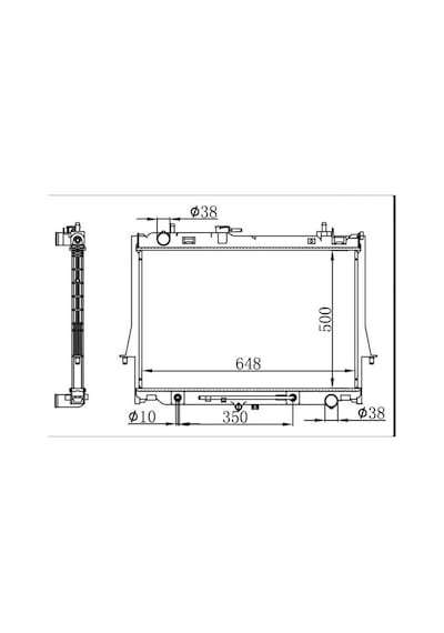 ORIS BIS060026 Radyatör Brazing Isuzu D-Max 12 Otomatik 500X648X26