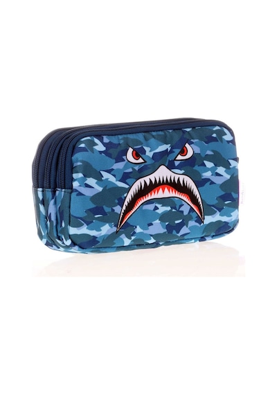 Kaukko Kids&love 3 Bölmeli Kalem Çantası Square Shark L8123