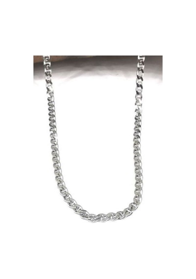 Omar Silver Unisex Barlı Rodyum Kaplama Gümüş Kolye Zincir 2,30 M