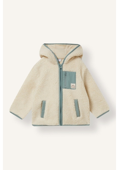 Defacto Kapüşonlu Fermuarlı Cepli Pelüş Basic Hırka Erkek Bebek H2375a526cwbg354 Bej-bg354