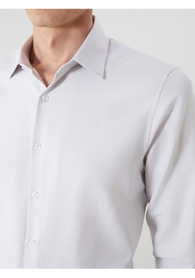 Lcw Busıness Bej Slim Fit Uzun Kollu Armürlü Erkek Gömlek