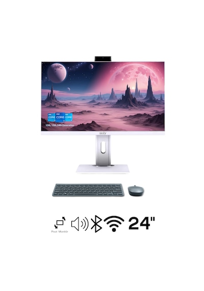 Izoly H703 i7-12700 16 GB 1 TB M.2 NVME SSD 24" FHD Pivot AIO Masaüstü Bilgisayar
