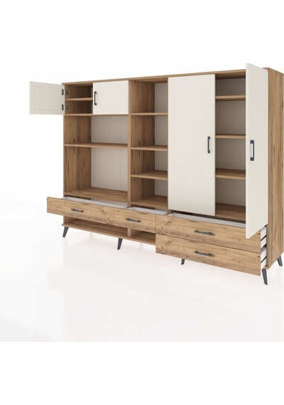 Hyperion Dolap 12 Raflı 4 Çekmeceli 4 Kapaklı 220x44x163 Çam-aytaşı/çam Aytası/atlas Çam - Atlas Çam Hyperion Dolap 12 Raflı 4 Çekmeceli 4 Kapaklı 220x44x163 Çam-aytaşı/çam Aytası/atlas Çam - Atlas Çam