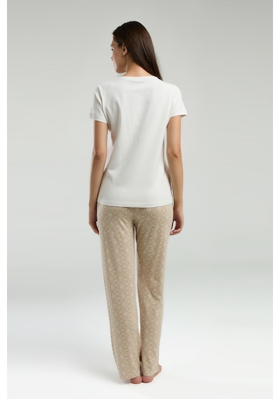 Pierre Cardin Kadın Beyaz Pijama Takımı Pc9001-s-v2 Beyaz