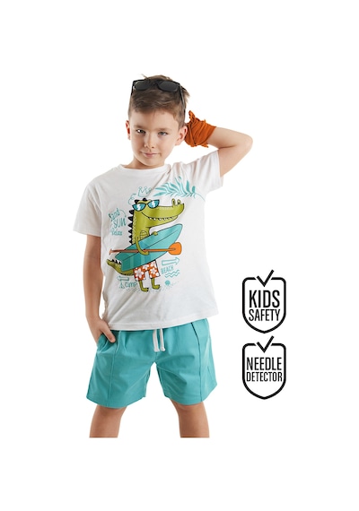 Timsah Erkek Çocuk T-shirt Gabardin Şort Takım
