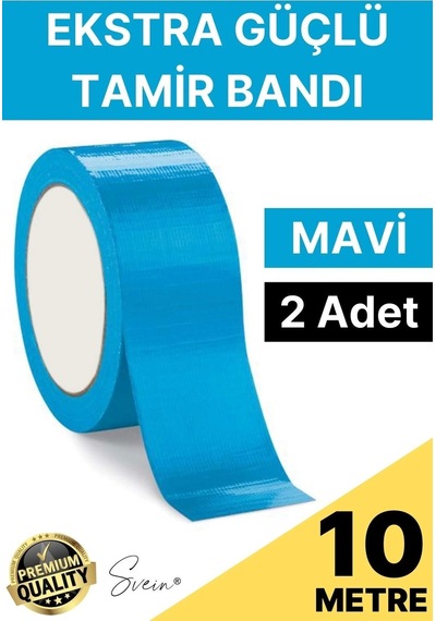 2 Adet 10 Mt Mavi Tamir Takviye Kapatıcı Güçlü Onarım Bandı Su Geçirmez Sızdırmaz Dayanıklı Çatlak