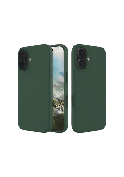 Apple Uyumlu iPhone 16 Plus  Silikon Kılıf - Pastel Renk Tonu Esnek Tam Koruma Kapak - Yeşil