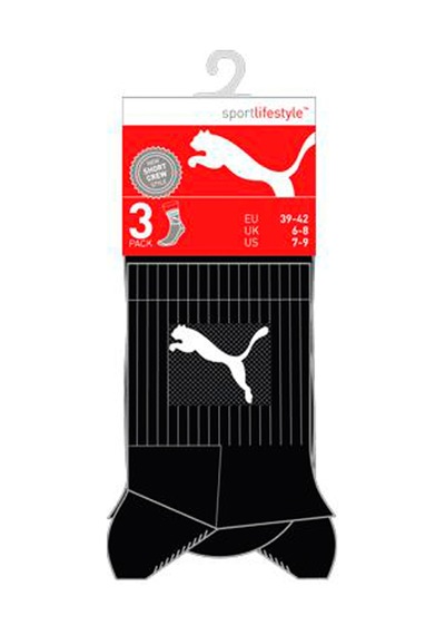 Puma Short Crew 3p Unısex Siyah Unisex Çorap 000000000102050215 Siyah