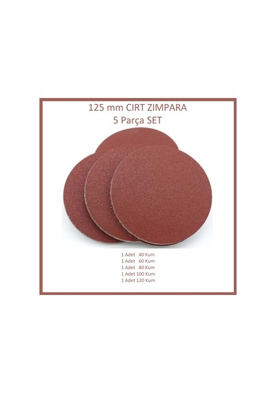125 Mm Cırt Zımpara Seti, 5 Parça