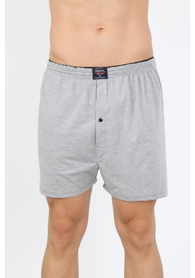 İbrahim Burak Etiler Collection Moda Çizgi Erkek Penye Boxer Gri 40091