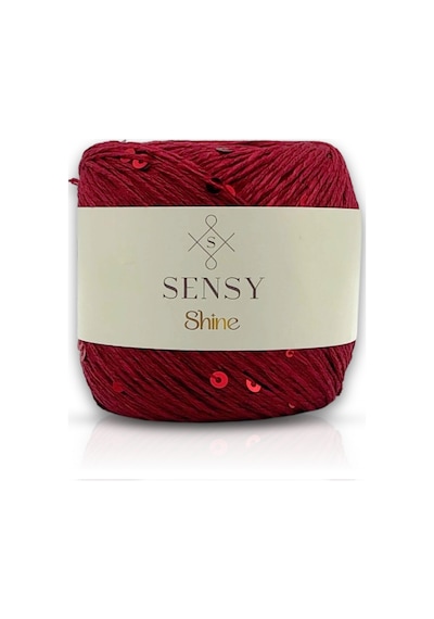 Sensy Shine Pullu Örgü Ipi Bordo