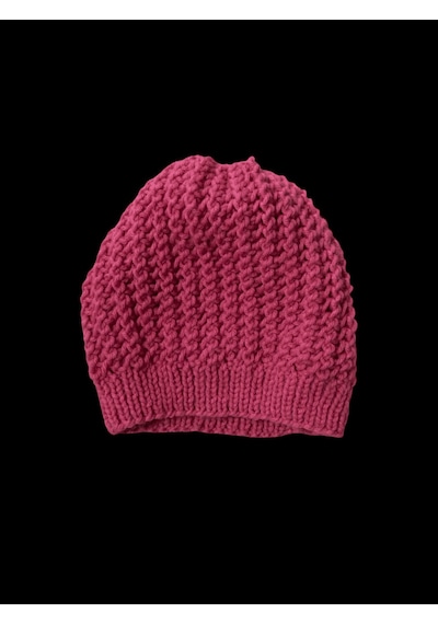Fm 7-10 Yaş Kız Çocukları İçin Pembe El Örgüsü Bere - Şık Ve Sıcacık Pembe