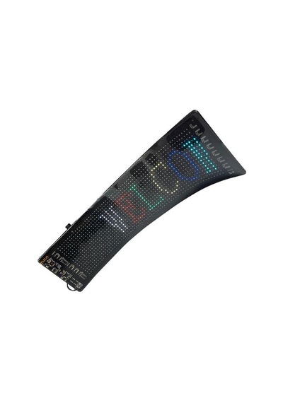 Bluetooth Lu Telefon Kontrollü 16x64 Flexible Matrix Led Ekran 5-12v 370 87 Mm Renkli