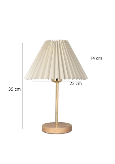 Homing Lotus Ahşap Taban Abajur 241938 Krem
