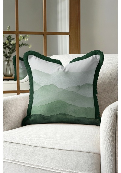 Manzara Dağ Motif Saçaklı Yastık Kılıfı - Akvarel Doğa Boho Yeşil Siyah Püsküllü Kırlent Kılıfı Serin Rota Nektar Manzara Dağ Motif Saçaklı Yastık Kılıfı - Akvarel Doğa Boho Yeşil Siyah Püsküllü Kırlent Kılıfı Serin Rota Nektar