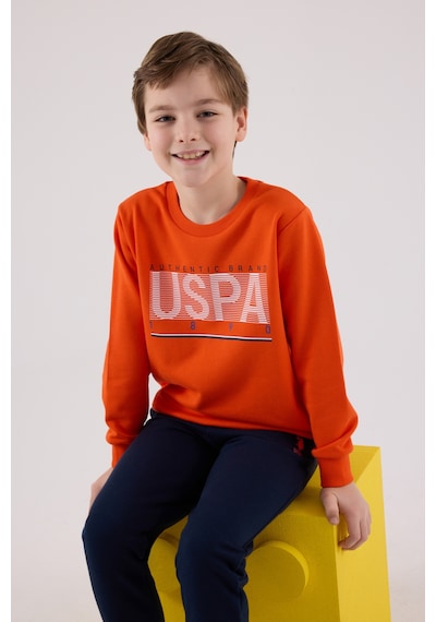 U.S. Polo Assn. Erkek Çocuk Alt Üst 2 Parça Eşofman Takımı Us2209 Nar Çiceği
