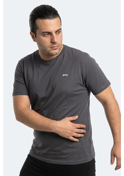 Slazenger Rosalva Jmb Erkek Büyük Beden Koyu Gri Tişört