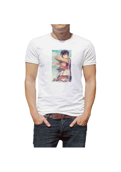 Anime Attack On Titan Baskılı Beyaz Erkek Tshirt (531001269)