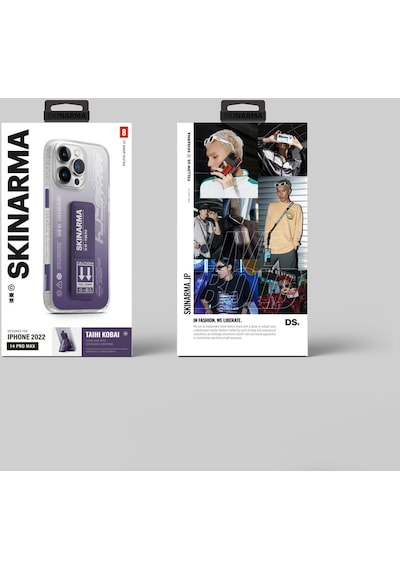 Apple Uyumlu iPhone 14 Pro Kılıf Skinarma Standlı Şeffaf Tasarımlı Taihi Kobai Kapak