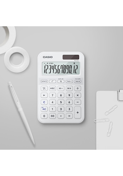 Casio Ms-20yc-we-w-dp Hesap Makinesi Desktop Gri - Siyah