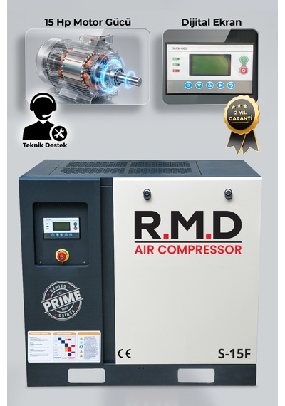 R.m.d Kompresör 15 Hp Vidalı Hava Kompresörü Tek Makine