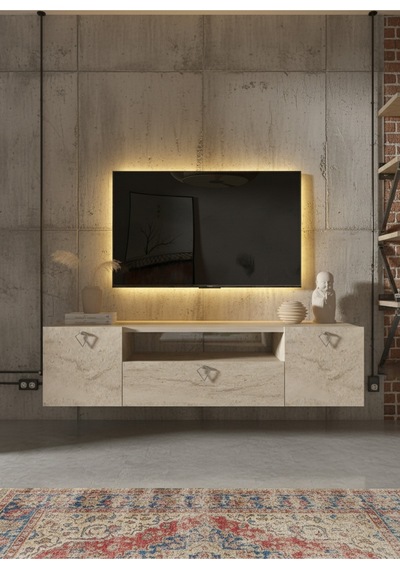 Resital Tv Ünitesi S1241-8 Traverten Traverten