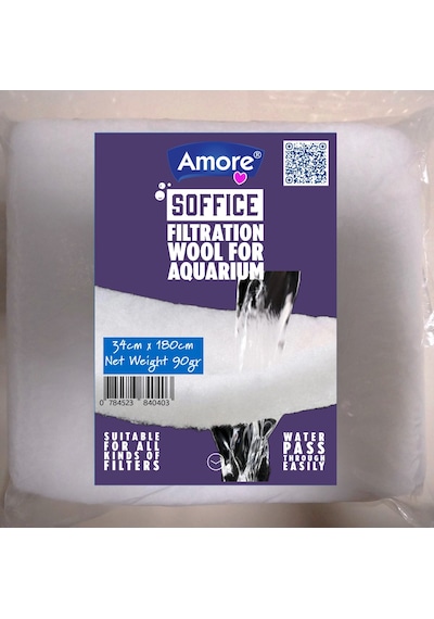 Akvaryum 90gr Silikonsuz Filtre Elyafı 34cm X 180cm Soffice