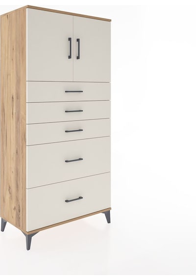 Hyperion Dolap Tek Raflı 5 Çekmeceli 2 Kapaklı 88x44x182 Çam-... Çam Hyperion Dolap Tek Raflı 5 Çekmeceli 2 Kapaklı 88x44x182 Çam-... Çam