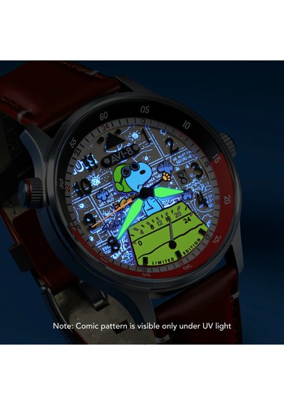 Avı-8 Hawker Hurricane Av-4151-03 Mckellar Dual Time Peanuts Snoopy Flying Ace Limited Edition Erkek Gri