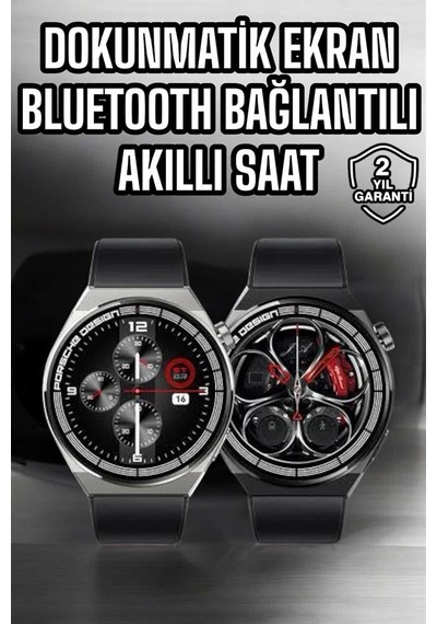 Akıllı Saat Dokunmatik Ekran Sesli Görüşme Ve Bildirim Görme Sağlık Takibi Siyah
