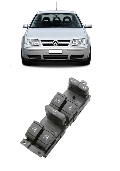 Vw Volkswagen Bora 1999-2005 Uyumlu Sol Ön Dörtlü Cam Açma Düğmesi Siyah 1j4959857