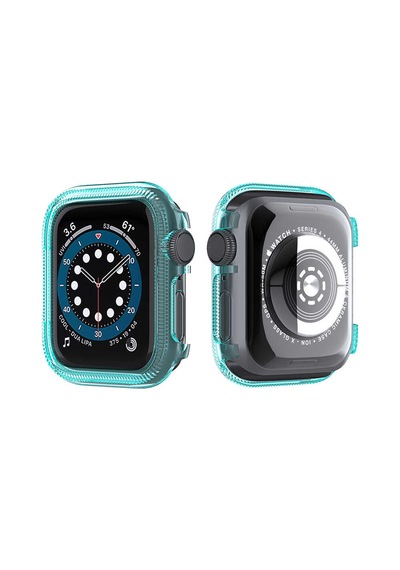 Ekılıf - Apple Uyumlu Watch 40mm - Kasa Ve Ekran Koruyucu Watch Gard 03 - Mavi