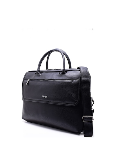 Siyah Gövde Siyah Kapak Unisex Laptop & Evrak Çantası Siyah