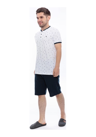 Arnetta 2061 Erkek Düğmeli 3'lü Pijama Takım 001