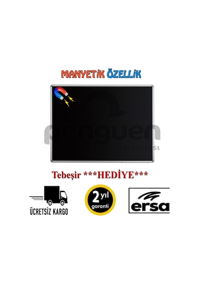 Penguen Alü. Çer. Duvara Monte Manyetik Kara Tahta 100X200