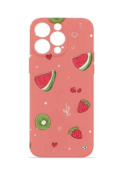 Apple iPhone Uyumlu 14 Pro Max Vorian İnce Kamera Korumalı Mika Kılıf Summer Fruit Crush Summer Fruit Crush Mika