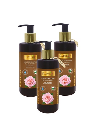 Naturix Gül Özlü El Yüz ve Vücut Losyonu 3 x 250 ML