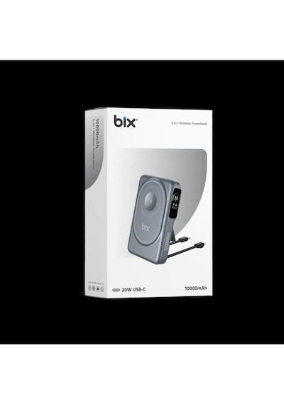 Tpb16 10.000 Mah Oled Ekranlı Manyetik Kablosuz Powerbank 20w Pd Hızlı Şarj Ve 15w Magsafe Gri