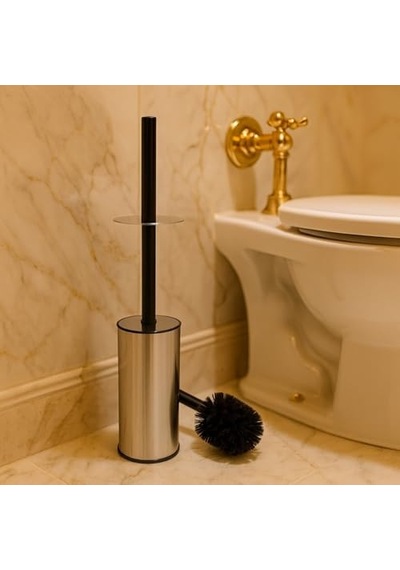 Paslanmaz Çelik Tuvalet Fırçası Kapaklı, Hijyenik Ve Dayanıklı Metal Wc Fırçası Seti, Şık Banyo Aksesuar Diğer