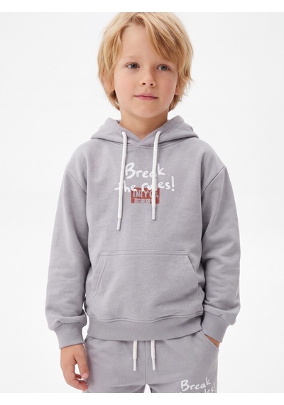 Toontoy Kids Toontoy Erkek Çocuk Kapüşonlu Break The Rules Baskılı Eşofman Takım Gri Toontoy Kids Toontoy Erkek Çocuk Kapüşonlu Break The Rules Baskılı Eşofman Takım Gri