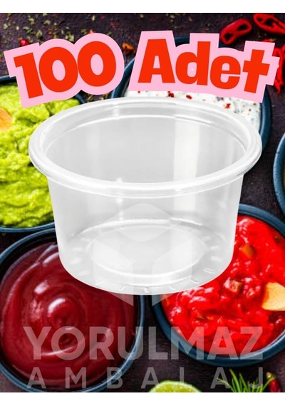 80 Cc Kapaksız Sos Kabı 100 Lü Şeffaf Plastik Tek Kullanımlık Sosluk Paket Servis Uyumlu Siyah