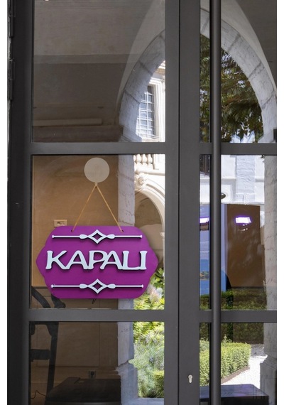 Mor Ahşap Açık/kapalı Tabelası - Akrilik Boyalı Özel Tasarım