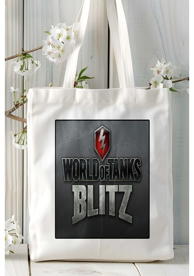 Art Hediye Word Of Blitz Mobil Oyun Baskılı Bez Çanta Omuz Çantası Çift Tafaflı Baskı Kişiye Özel 5 Çok Renkli
