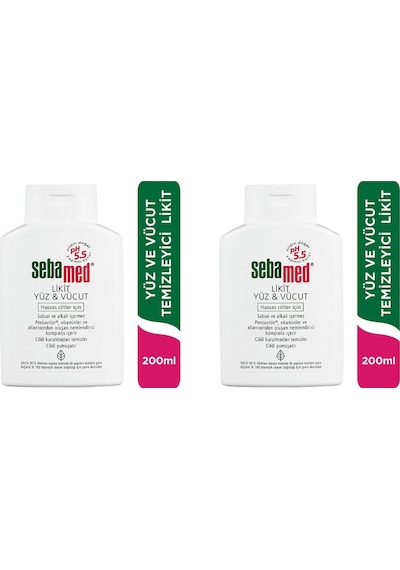 Likit Yüz Vücut 200 Ml. Liquid Face & Body Wash Likid X 2 Adet