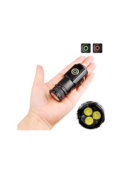 Powermaster Pm-25118 Şapka El Feneri 3 Cob Ledli 3 Modlu Şarjlı Type-c Mıknatıslı 30x30x80mm